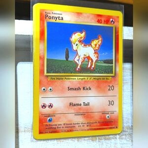 Vintage 1999 Pokemon Base Set | PONYTA #60/102 | VG+